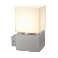 SQUARE WL светильник настенный IP44 для лампы E27 20Вт макс., матированный алюминий/ белый - Световые Проекты