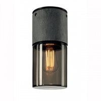 LISENNE-O CL светильник потолочный IP44 для лампы E27 23Вт макс., темно-серый базальт/ стекло дымч. - Световые Проекты