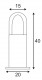 RUSTY CONE 40 садовый светильник для освещения дорожек IP54 для лампы E27 11Вт макс., бурый - Световые Проекты